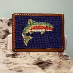 needle point fish wallet